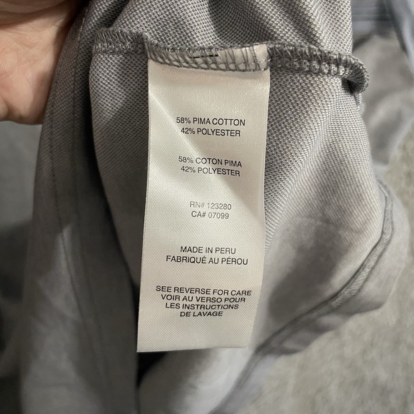 Travis Mathew Polo Shirt Mens 2XL Performance Pullover Gray Blue‎ Striped Golf - Picture 3 of 8